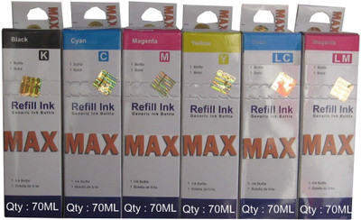 

Max For Epson L800/805/810 Printer 6*70ML Multi Color Ink(Black, Magenta, Cyan, Yellow)