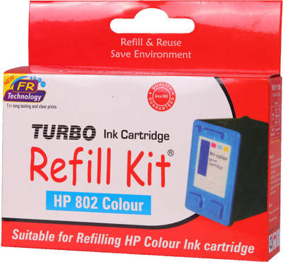 

Turbo Refill Kit for HP 802 Color Cartridge Multi Color Ink(Magenta, Cyan, Yellow)