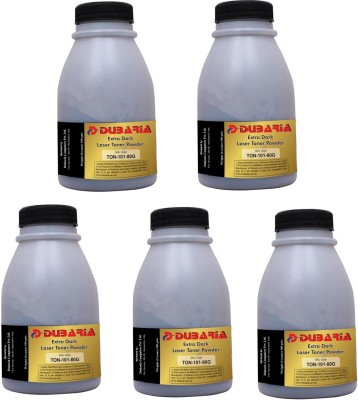 Dubaria Extra Dark Toner Powder For Use In Samsung 101 / MLT-D101S Toner Cartridge - 80 Grams Each Bottle - Pack of 5 Black Ink Toner
