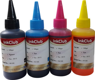 

Inkclub Compatible Premium ink for HP 2131,2135,4535,3635,3636,2020,2520,3775,3776,3777,3835 100 Ml X 4 (Cmyk) Multi Color Ink(Black, Magenta, Cyan, Yellow)