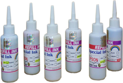 

Galaxy Premium Compatible ink for Epson L-800,805,810,850,1800, T-60,R-230 & all epson 6 color printer Multi Color Ink(Black, Magenta, Cyan, Yellow)