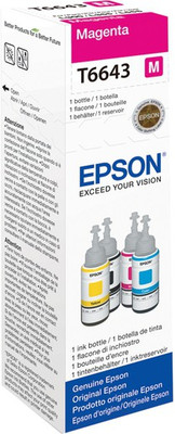 Epson Epson Original Refill Ink T6643 For L100 / L110 / L120 / L200 / L210 / L300 / L350 / L355 / L550 / L555 - 70 ML Ink Magenta Ink Cartridge Epson Epson Original Refill Ink T6643 For L100 / L110 / L120 / L200 / L210 / L300 / L350 / L355 / L550 / L555 - 70 ML Ink Magenta Ink Cartridge