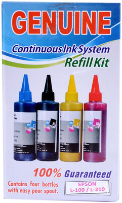 

GENUINE Epson L-110/210/130/220/350/365/450/550/565 Multi Color Ink(Black, Magenta, Cyan, Yellow)