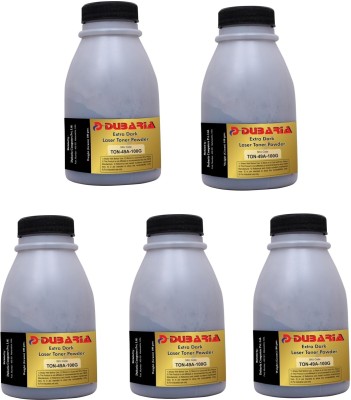Dubaria Extra Dark Toner Powder For HP 49A / Q5949A Toner Cartridge - 100 Grams - Pack of 5 Black Ink Toner