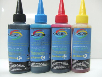 

Gocolor HP Premium Quality Inkjet 100 ml (Dye Ink) Multi Color Ink(Black, Magenta, Cyan, Yellow)