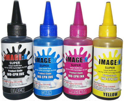 

Tip Top Colors Epson Premium Quality Inkjet Compatible Ink 100 ML X 4 Colours (Dye Ink Combo) Multi Color Ink(Black, Magenta, Cyan, Yellow)