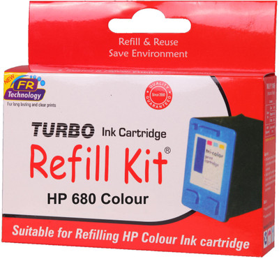 

Turbo Ink Refill Kit for HP 680 color cartridge Multi Color Ink(Magenta, Cyan, Yellow)