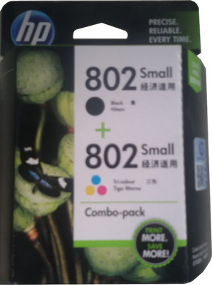 

HP 802 Small� Combo Pack Multi Color Ink(Black, Cyan, Magenta, Yellow)