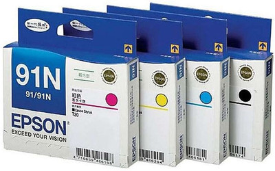 

Epson 91 N B/C/Y/M [Set of 4] Multi Color Ink(Black, Magenta, Cyan, Yellow)