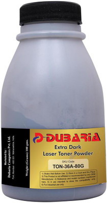 

Dubaria Extra Dark Toner Powder For Use In HP 36A / CB436A Toner Cartridges - 80 Grams Bottle Single Color Ink Toner(Black)