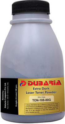 

Dubaria Extra Dark Toner Powder For Use In Samsung 108 Toner Cartridge - 80 Grams Bottle Pack Single Color Ink Toner(Black)