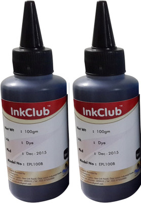 Inkclub 100ml*2 Compatible ink for Epson L220, L100,L110,L130,L200,L210,L300,L350,L355,L310,L360,L365,L455,L550,L555,L565,L1300 printer Single Color Ink(Black) available at flipkart for Rs.350