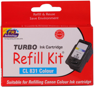Turbo Ink Refill Kit For Canon Cl 831 Cartridge: Multi Color Ink(Magenta, Cyan, Yellow) available at flipkart for Rs.560