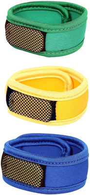 

Safe-O-Kid High Quality, Reusable Fabric Mosquito Repellant Band - 3 Bands+6 Refills+3 Air Tight Pouch(Pack of 3)