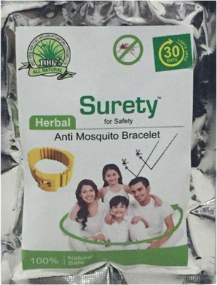 

Surety for Safety Herbal Anti Mosquito Bracelet Yellow