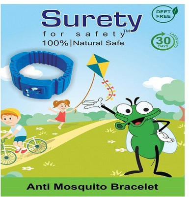 

Surety for Safety Herbal Anti Mosquito Bracelet Blue