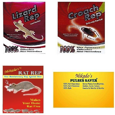 Mikado Lizard Rep,Croach Rep,Rat Rep, Pulses Saver Combo(Pack of 4)