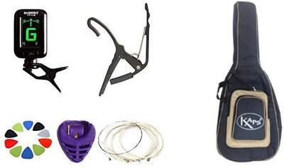 NASIR ALI combo_06 bag+capo+strings+pickholder+pick+tuner Guitar Bag