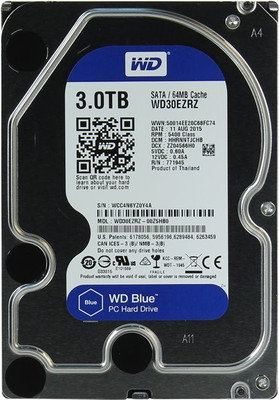 

WD Blue 3 TB Desktop, All in One PC's Internal Hard Disk Drive (WD30EZRZ)