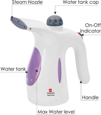 cello 600 WATT Garment Steamer (white/purple) 
