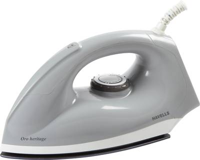 Havells Oro Heritage 1000 W Dry Iron (White & Grey)
