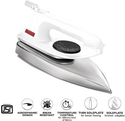 Indigo Mery ISI Mark 750W Dry Iron (White)
