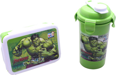 

Funcart Funcart Avengers Hulk Tiffin box & sipper set 1 Containers Lunch Box(300 ml), Multicolor