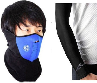 

#° DEGREES Black, Blue Bike Face Mask for Men & Women(Size: Free, Balaclava)