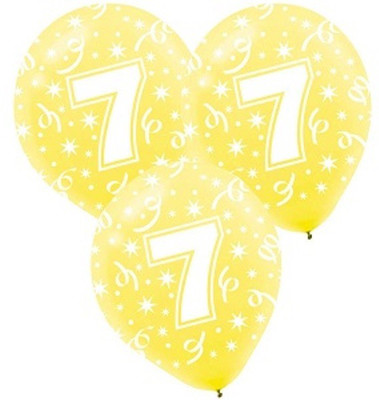 

Funcart Printed BLNNO7 Balloon(Yellow, White, Pack of 10)