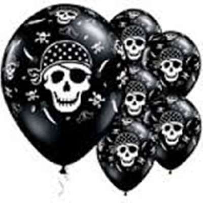 

Funcart Printed BLNPIRATE Balloon(Black, White, Pack of 5)