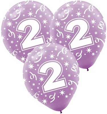 

Funcart Printed BLNNO2 Balloon(Purple, White, Pack of 10)