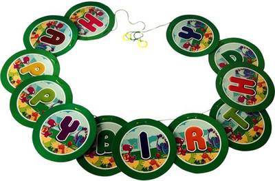 

Funcart Funcart Barneys Dino Theme Letter Banner Happy Bday Banner(4 ft, Pack of 1)