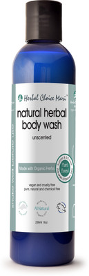 

Herbal Choice Mari Natural Herbal Body Wash Unscented Squeeze Bottle (Made with Organic)(236 ml)
