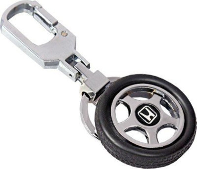 

zhosy honda spinnig round wheel Locking Key Chain(Multicolor)