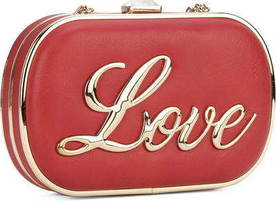 

ALDO Party Red, Gold Clutch, Gold;red