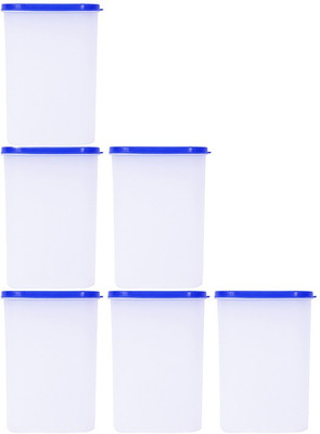 

Tallboy Space Saver Madular 6PC - 2400 ml Plastic Grocery Container(Pack of 6, White, Blue), Blue;white