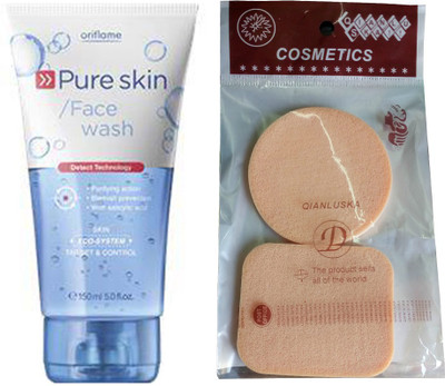 

Oriflame Sweden PURE SKIN FACE WASH WITH COMPACT SPONGES Face Wash(150 ml)