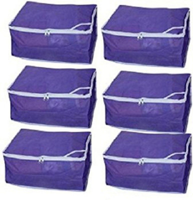 

Kuber Industries Designer Non woven Saree cover Set of 6 Pcs /Wardrobe Organiser/Regular Clothes Bag " KI27101P30(Blue)