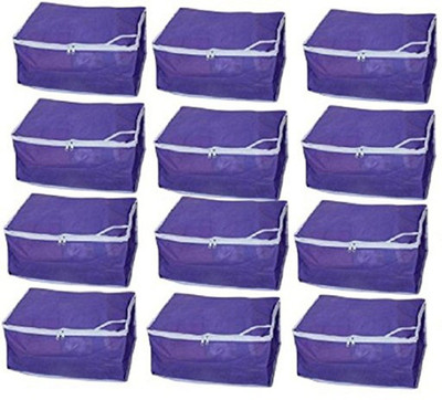 

Kuber Industries Designer Non woven Saree cover Set of 12 Pcs /Wardrobe Organiser/Regular Clothes Bag " KI27101P33(Purple)