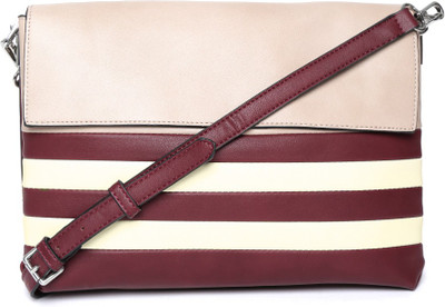 

Parfois Shoulder Bag(Maroon, Beige), Beige;maroon