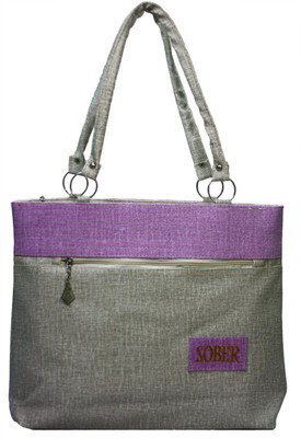 

VS Creation Tote(Purple, Khaki), Khaki;purple