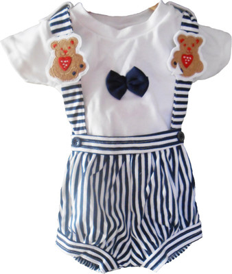 

NammaBaby Dungaree For Boys Self Design Cotton(Multicolor, Pack of 1, Blue
