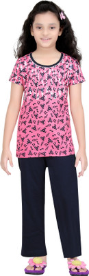 

Red Ring Kids Nightwear Girls Printed Cotton(Multicolor Pack of 1