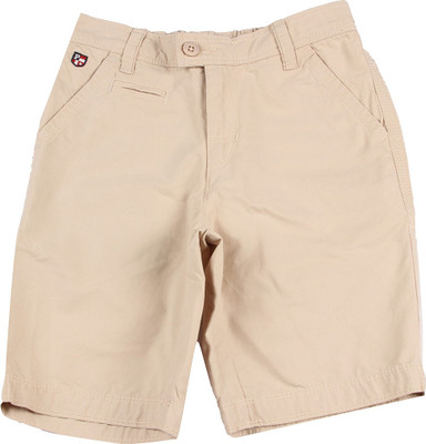 

US Polo Kids Short For Boys Casual Solid Cotton(Beige, Pack of 1