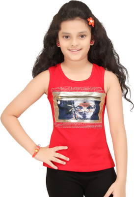 

N Twenty Girls Party Hosiery A-line Top(Red, Pack of 1