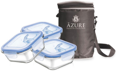 

Azure GHJG6 3 Containers Lunch Box(320 ml), Multicolor