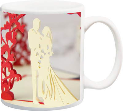 

ME&YOU Gift for Husband/Wife/Boyfriend/Girlfriend/Couples On Anniversary Or Special Occasion;I Love You Hug Me special 3D printed Ceramic Mug(325 ml), Multicolor