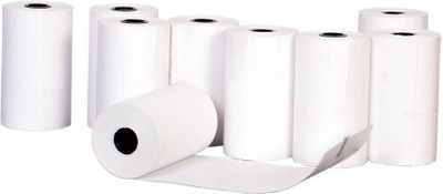 Flowjet thermal paper rolls plain 79mm x 50 Mtrs Paper Roll(Set of 25, White)