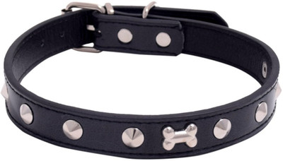 

SRI High Quality Adjustable Dog Collar 0.7 Inch With Metal Spike Studs Dog Everyday Collar(, BLACK