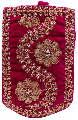 

Bagaholics Waist Clip Saree Pouch Mobile Pouch(Pink, Silver)